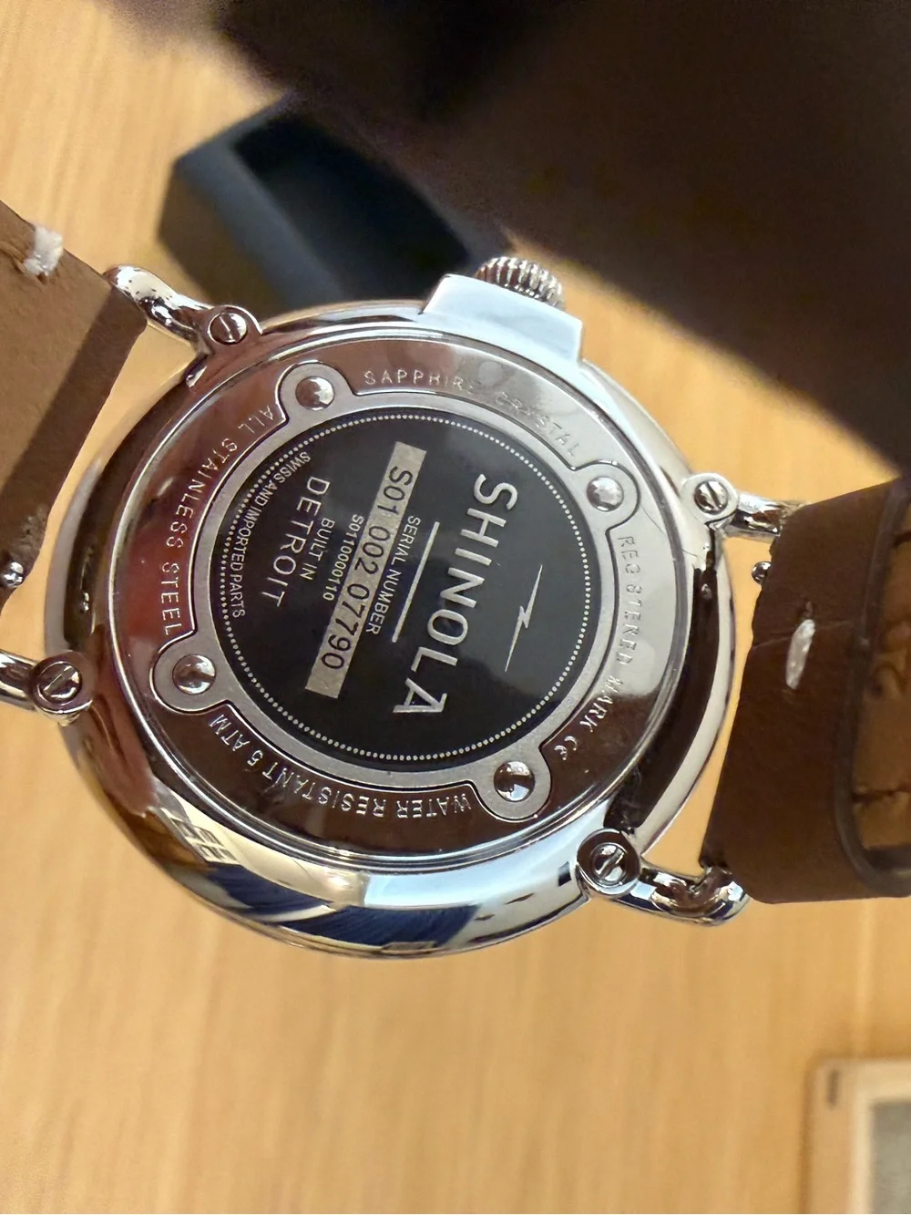 Shinola Runwell Brown Strap Watch with Cream Dial and Black Numerals